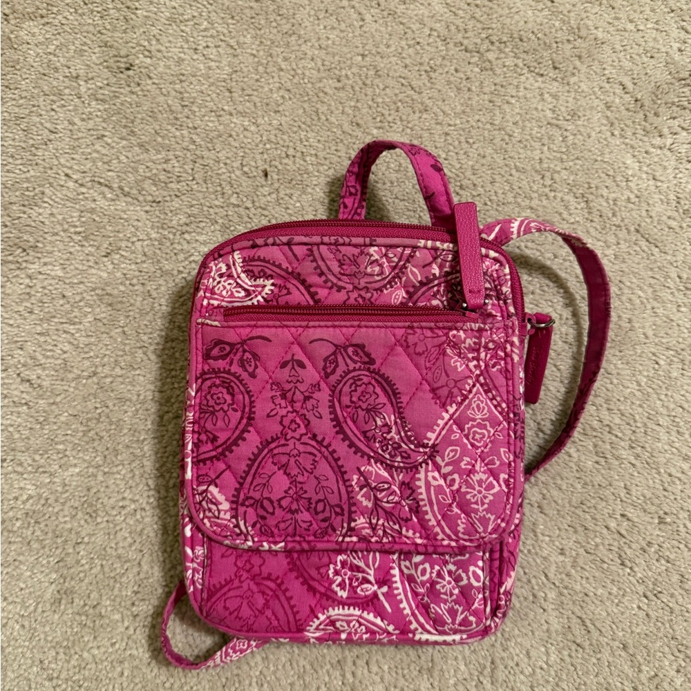Vera Bradley Quilted Paisley Crossbody - Fuchsia Pink
